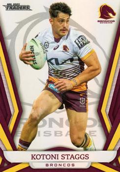 2023 NRL Traders Titanium - Pearl Special #PS009 Kotoni Staggs Front